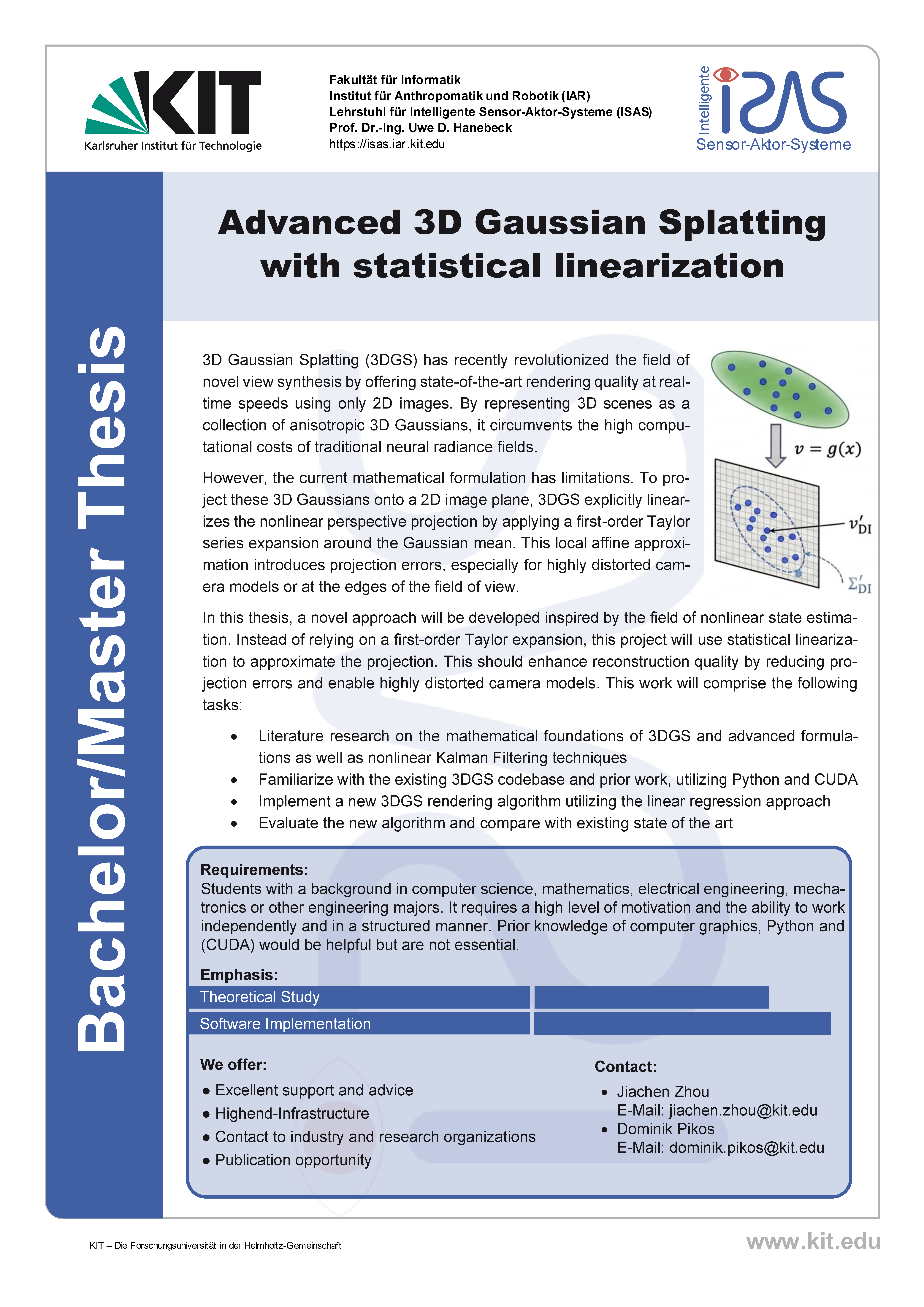 Advanced 3D Gaussian Splatting
with statistical linearization