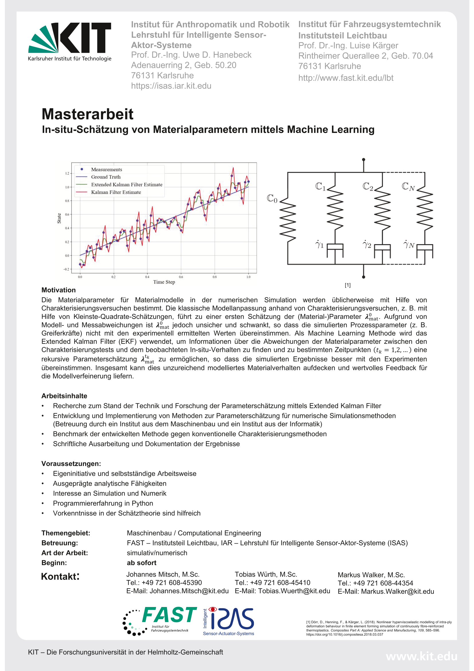 In-situ-Schätzung von Materialparametern mittels Machine Learning